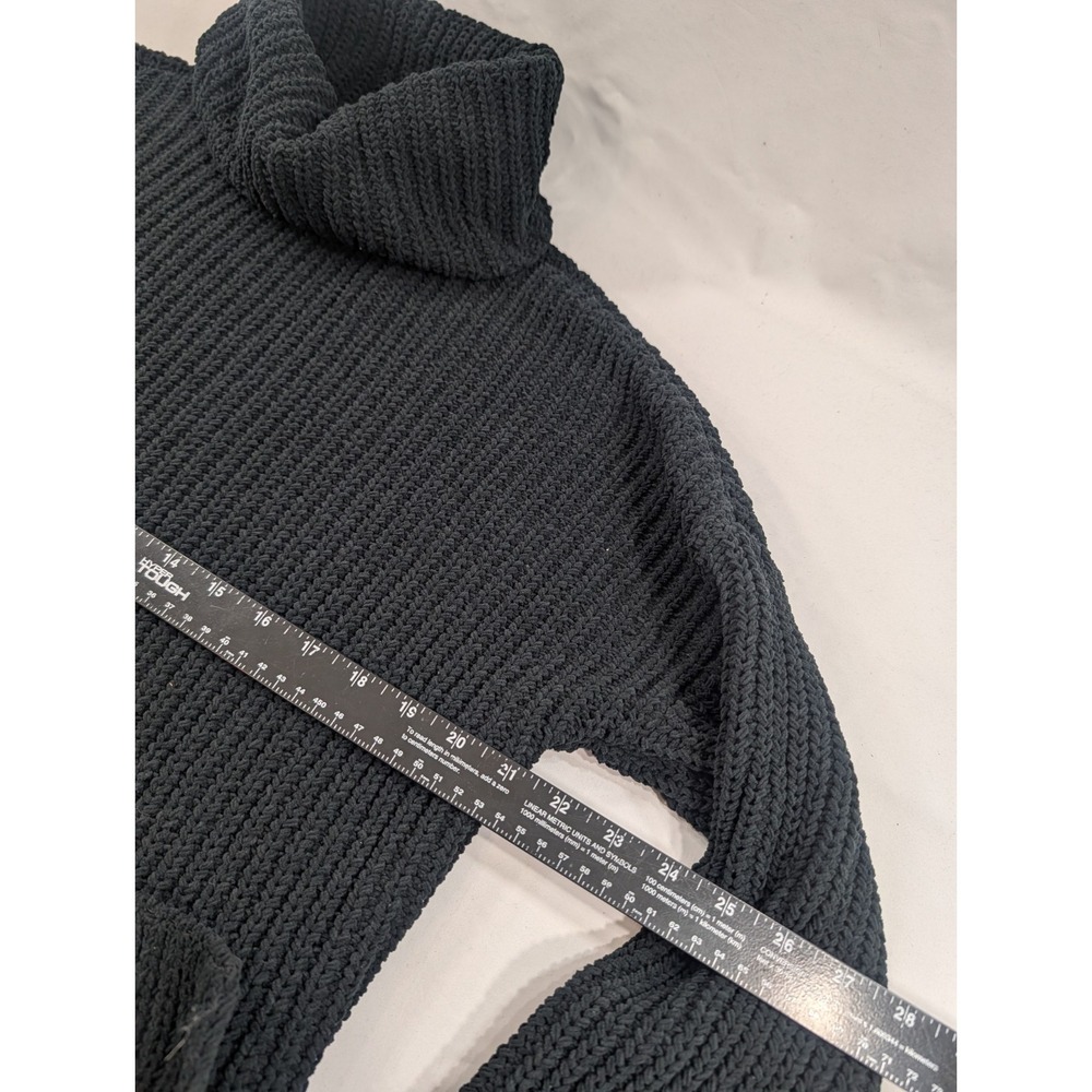 Abercrombie & Fitch Vintage Cable-Knit Turtleneck Sweater 100% Cotton Size M - Picture 6 of 8